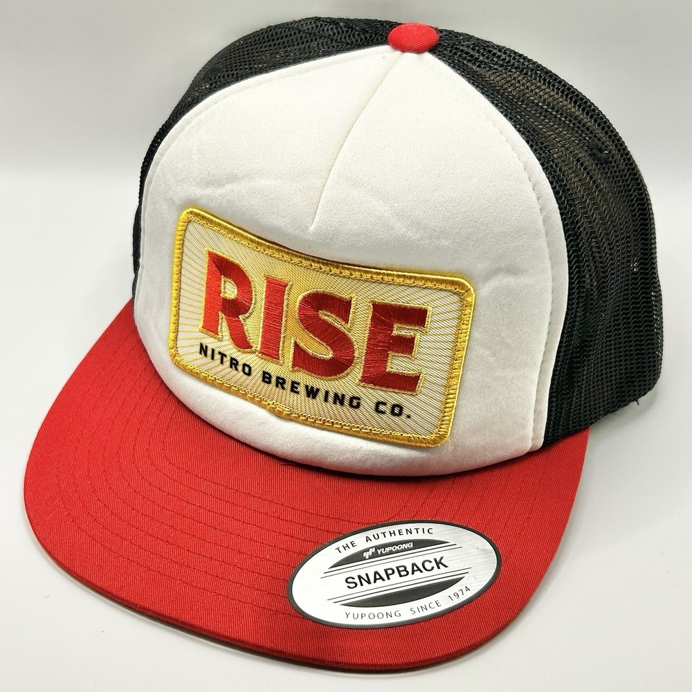Rise Nitro Brewing Co. Drink Beer Foam Trucker Hat Cap Adjustable Snapback